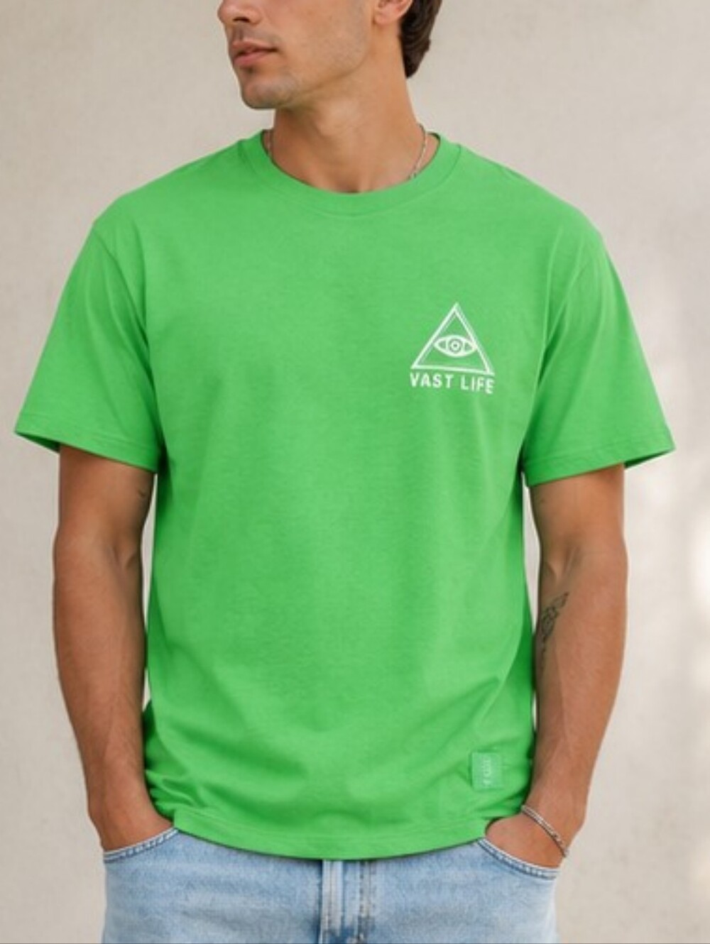 Vast Life Neon Green Graphic T-Shirt – Men's Size Medium – NWT